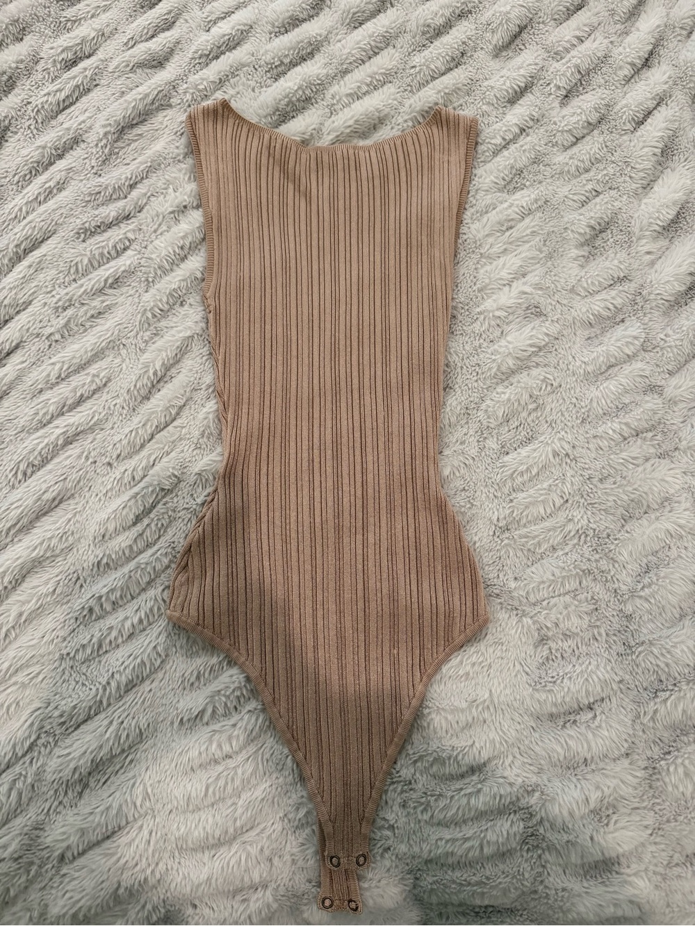 Abercrombie Ribbed Tan One-Piece Bodysuit